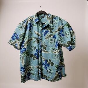 Fast Breakers men's blue floral‎ Hawaiian shirt